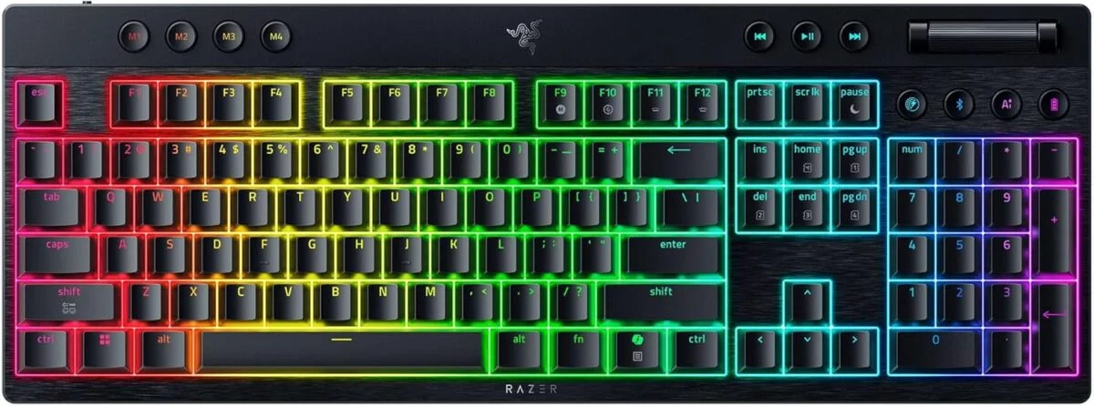 Φωτογραφία προϊόντος: Razer BlackWidow V4 Low Profile HyperSpeed - Wireless / Bluetooth RGB Gaming Keyboard -Green Switch
