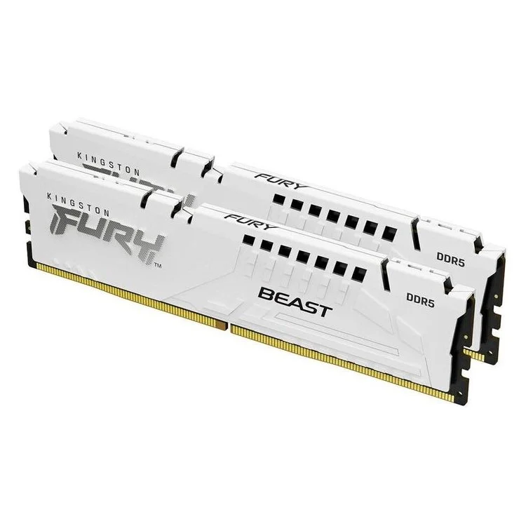 Φωτογραφία προϊόντος: KINGSTON Memory KF560C30BWEK2-32 FURY Beast WHITE DDR5, 6000MT/s, 32GB KIT OF 2