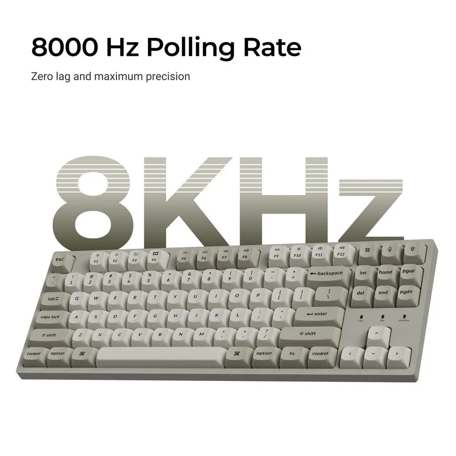 Φωτογραφία προϊόντος: Keychron C1 Pro (C1PX-M1) QMK/VIA Mechanical Red Switch - 8K Polling Rate Hot Swap.80% US Retro RGB