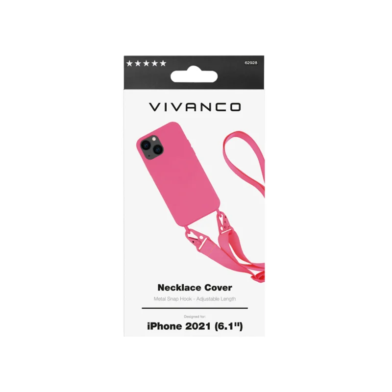 Φωτογραφία προϊόντος: Vivanco Necklace Cover iPhone 13 - Backcover with Strap - Pink