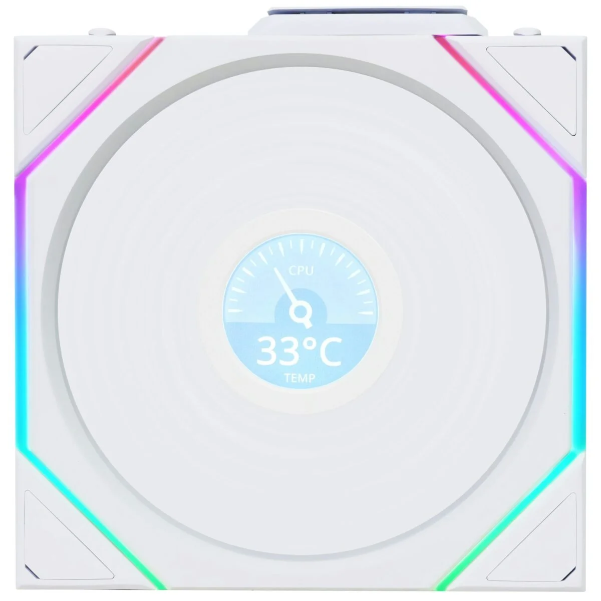 Φωτογραφία προϊόντος: Lian Li UNI FAN TL-LCD Wireless 140 White (1pc) Case Fan - No Controller Included