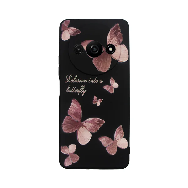 Φωτογραφία προϊόντος: Vivid Silicone Case Redmi A3 Butterfly Black/Pink