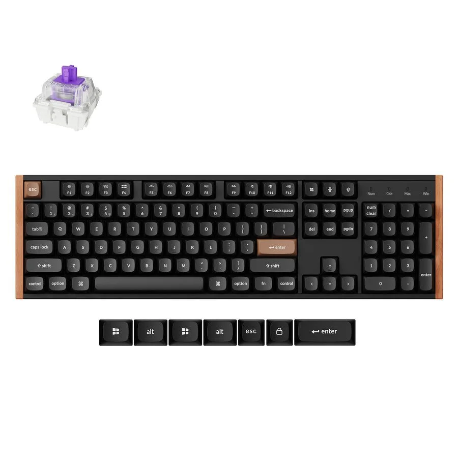 Φωτογραφία προϊόντος: Keychron K10 HE (K10H-F1) Special Wood Edition Wireless Magnetic Hall Effect RGB Keyboard 100% US