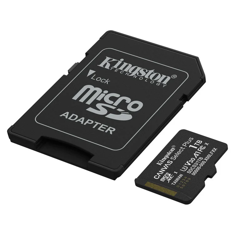 Φωτογραφία προϊόντος: KINGSTON Memory Card MicroSD Canvas Select Plus SDCS3/1TB, Class 10, SD Adapter