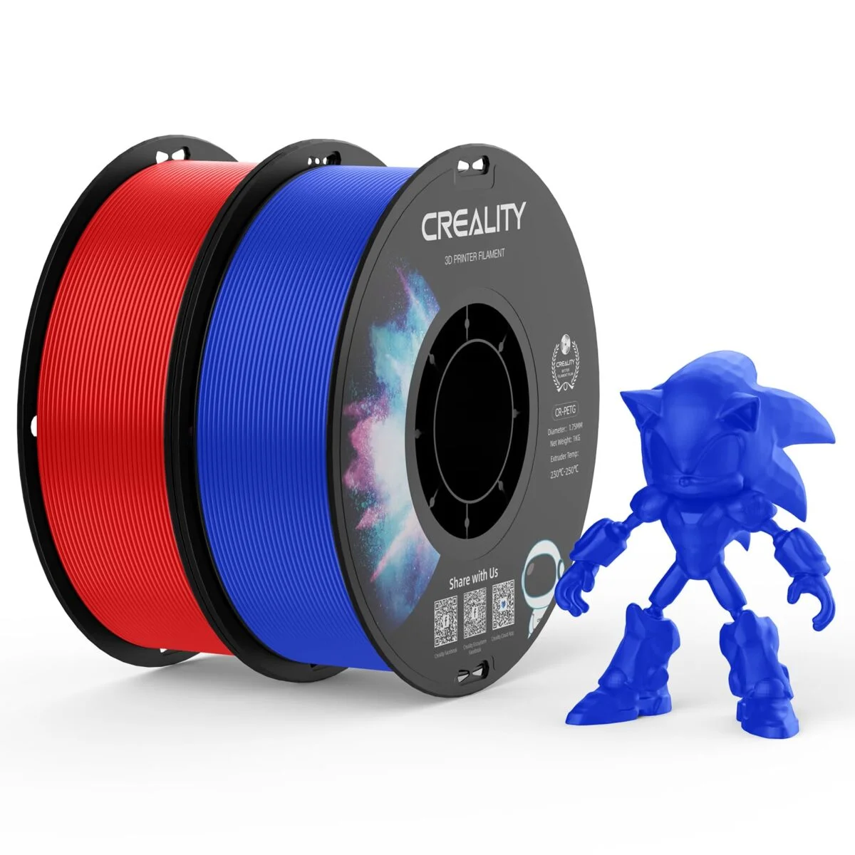 Φωτογραφία προϊόντος: Creality CR-PETG Value Pack 2kg - Red & Blue 3D Printer Filament (3301030063)