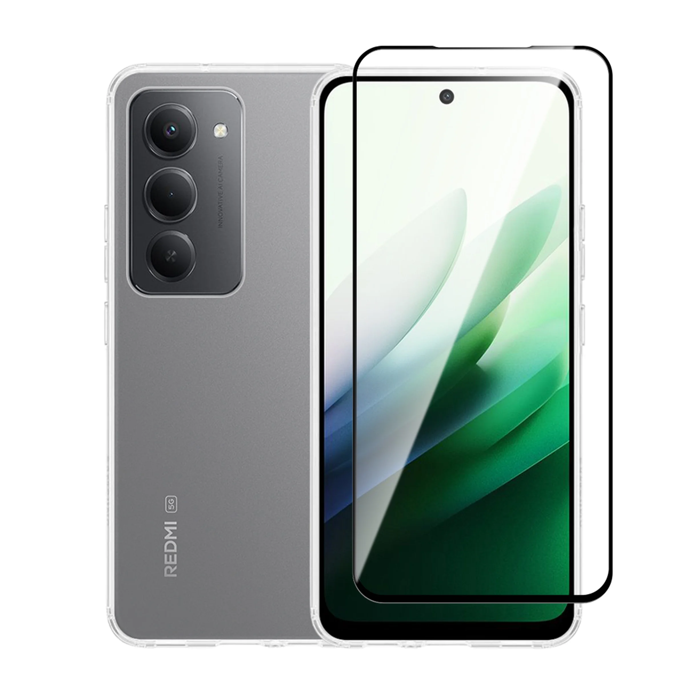 Φωτογραφία προϊόντος: Vivid Set Gelly Case + Full Face Tempered Glass Redmi 15 5G Black