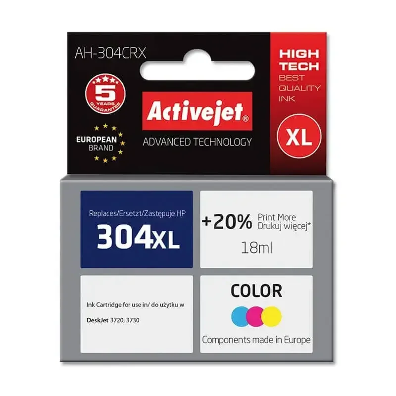 Φωτογραφία προϊόντος: Activejet Συμβατό μελάνι HP 304XL N9K07A Color