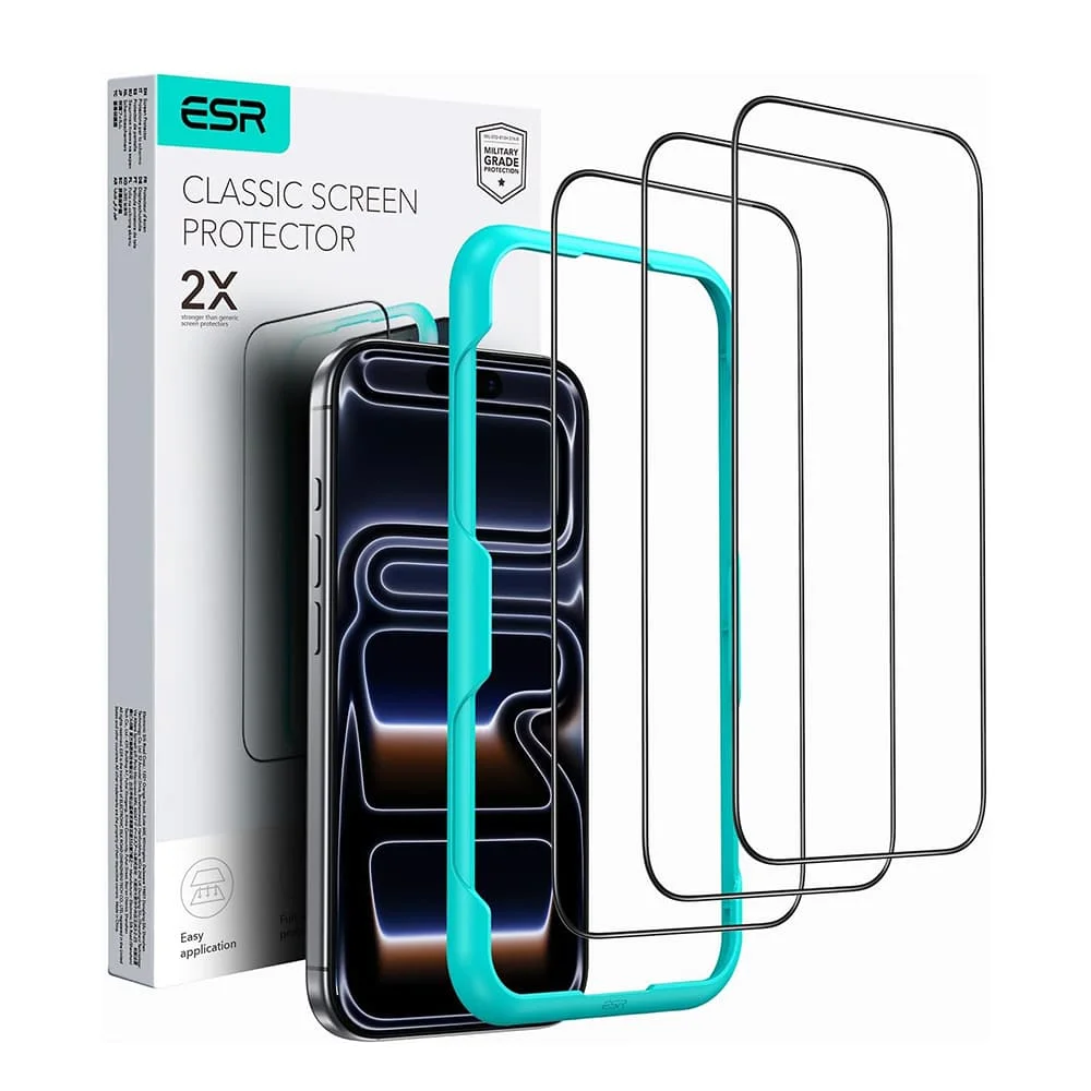 Φωτογραφία προϊόντος: ESR - Tempered Glass (3 Pack) - iPhone 17 Pro - Clear