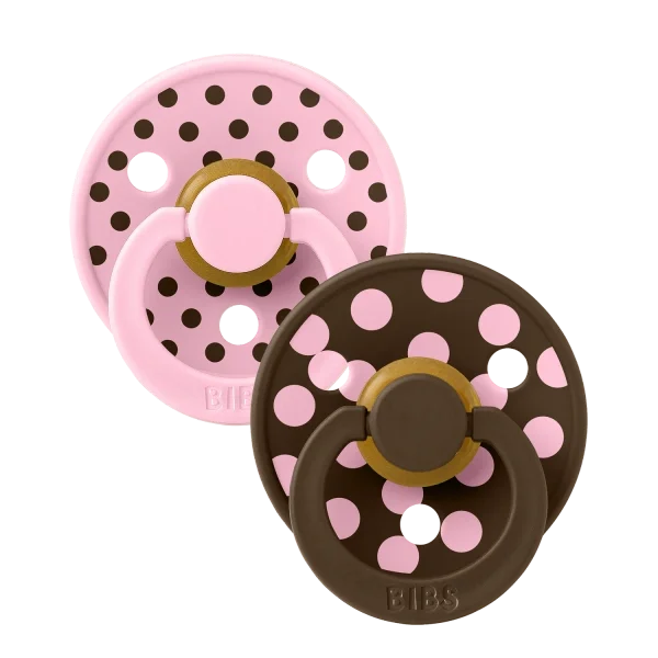 Φωτογραφία προϊόντος: BIBS STUDIO COLLECTION ΣΕΤ ΠΙΠΙΛΕΣ 2ΤΜΧ POLKA DOT MOCHA/BABY PINK No2