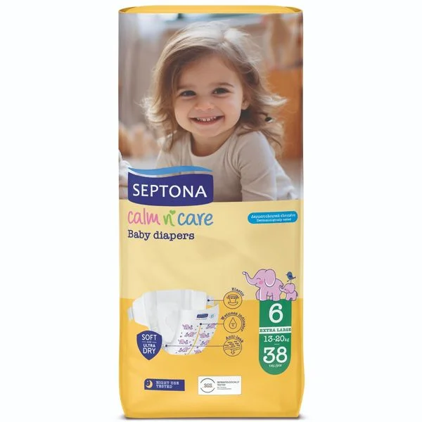 Φωτογραφία προϊόντος: Septona Calm n' Care Πάνες με Αυτοκόλλητο No. 6 για 13-20kg 38τμχ
