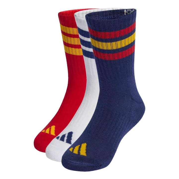Φωτογραφία προϊόντος: adidas 3-Stripes Cushioned Sportswear Crew Socks 3 Pairs Παιδικές Κάτσες Μπλε / Κόκκινες / Λευκές