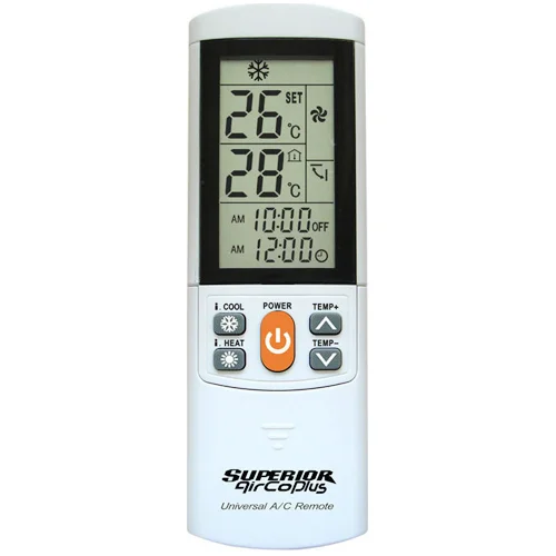 Φωτογραφία προϊόντος: Τηλεχειριστήριο A/C SUPERIOR AIRCO PLUS Universal, με κλείδωμα θερμοκρασίας