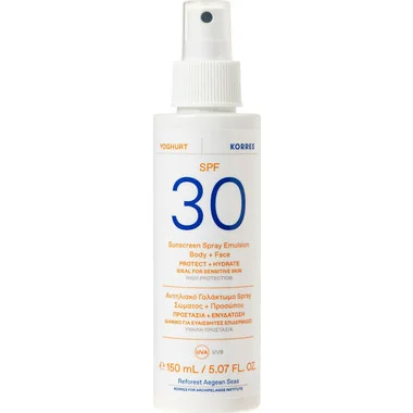 Φωτογραφία προϊόντος: Korres Yoghurt Sunscreen Emulsion Face +amp;Body SPF30 150m