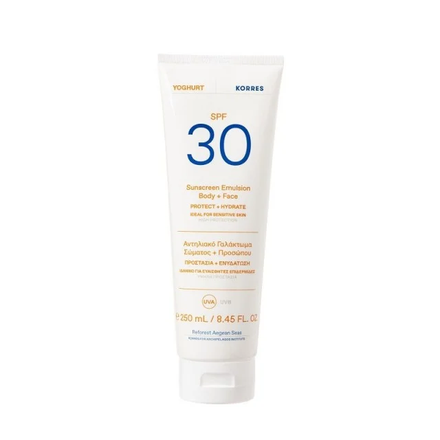 Φωτογραφία προϊόντος: Korres Yoghurt Sunscreen Emulsion Face +amp; Body SPF30 250ml
