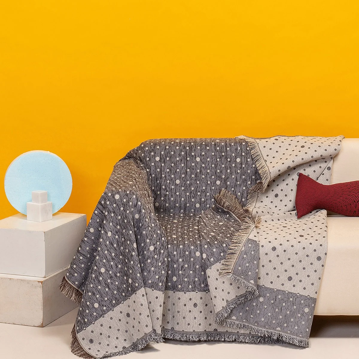 Φωτογραφία προϊόντος: MELINEN ΡΙΧΤΑΡΙ CHENILLE DOTS GREY ΤΡΙΘΕΣΙΟ