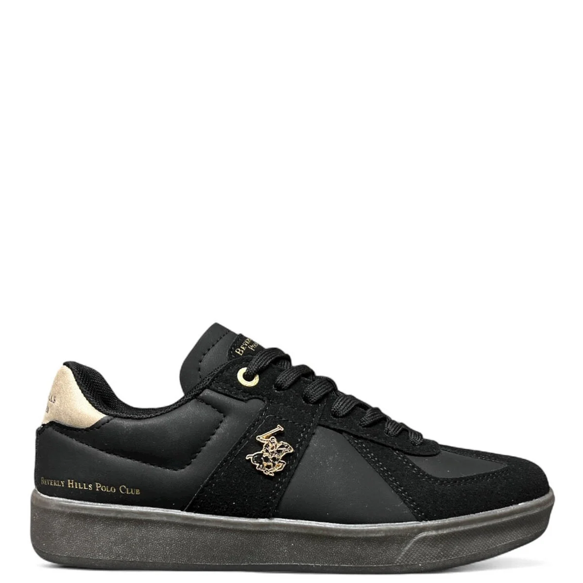 Φωτογραφία προϊόντος: Beverly Hills Polo Club Γυναικεία Sneakers BHW525200-0003-OXFORD MIX Eco-Leather-Eco-Suede Μαύρο Μαύρο