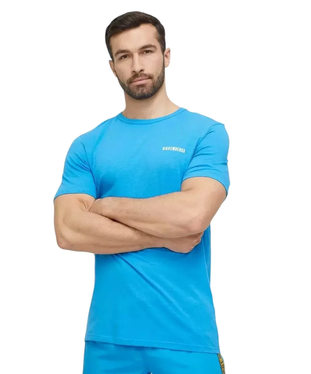Φωτογραφία προϊόντος: Bikkembergs - Ανδρικό T-shirt Κοντομάνικο BKK2MTS01-BLUE Γαλάζιο