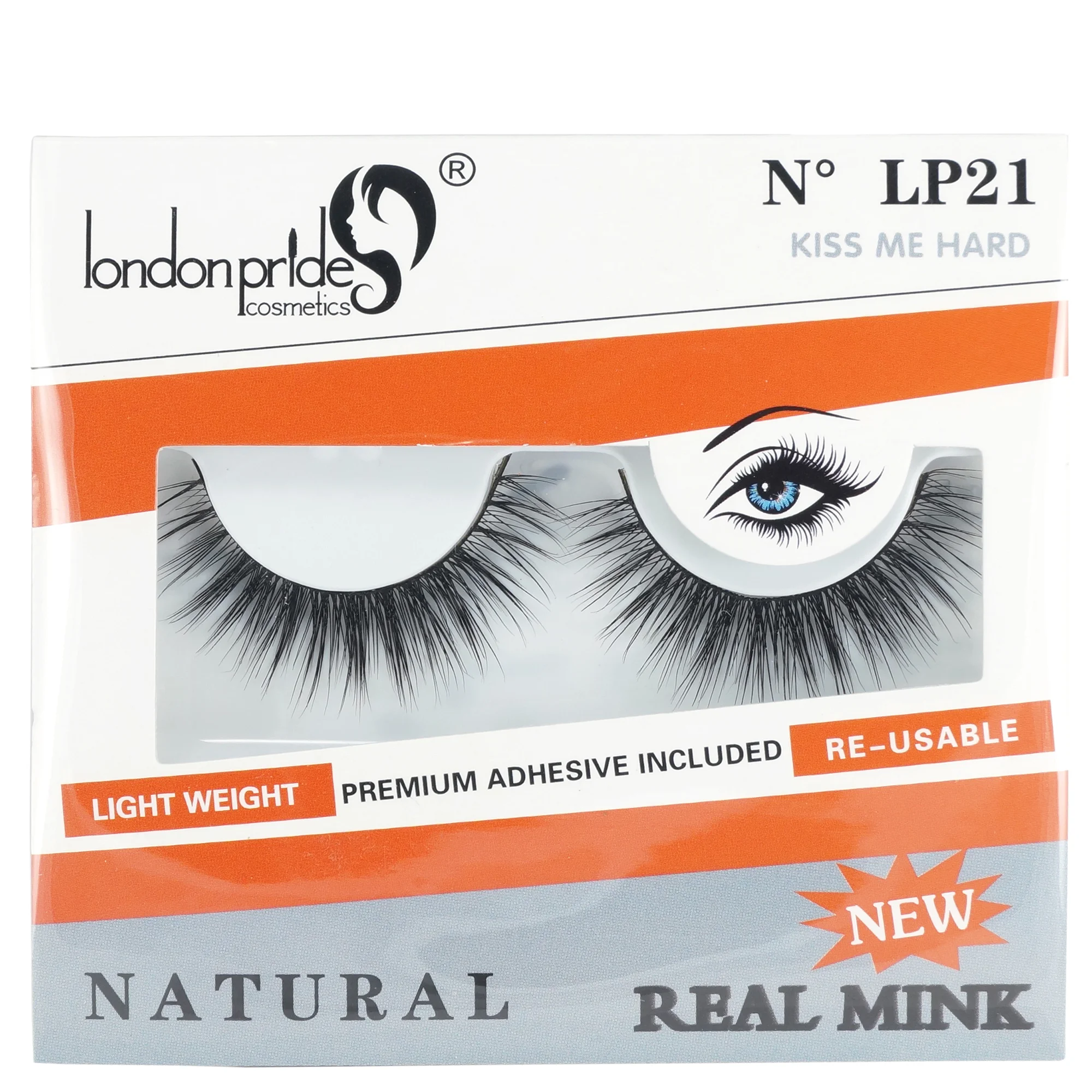Φωτογραφία προϊόντος: London Pride Cosmetics London Pride Real Mink Natural Eyelashes - LP21 Kiss Me Hard