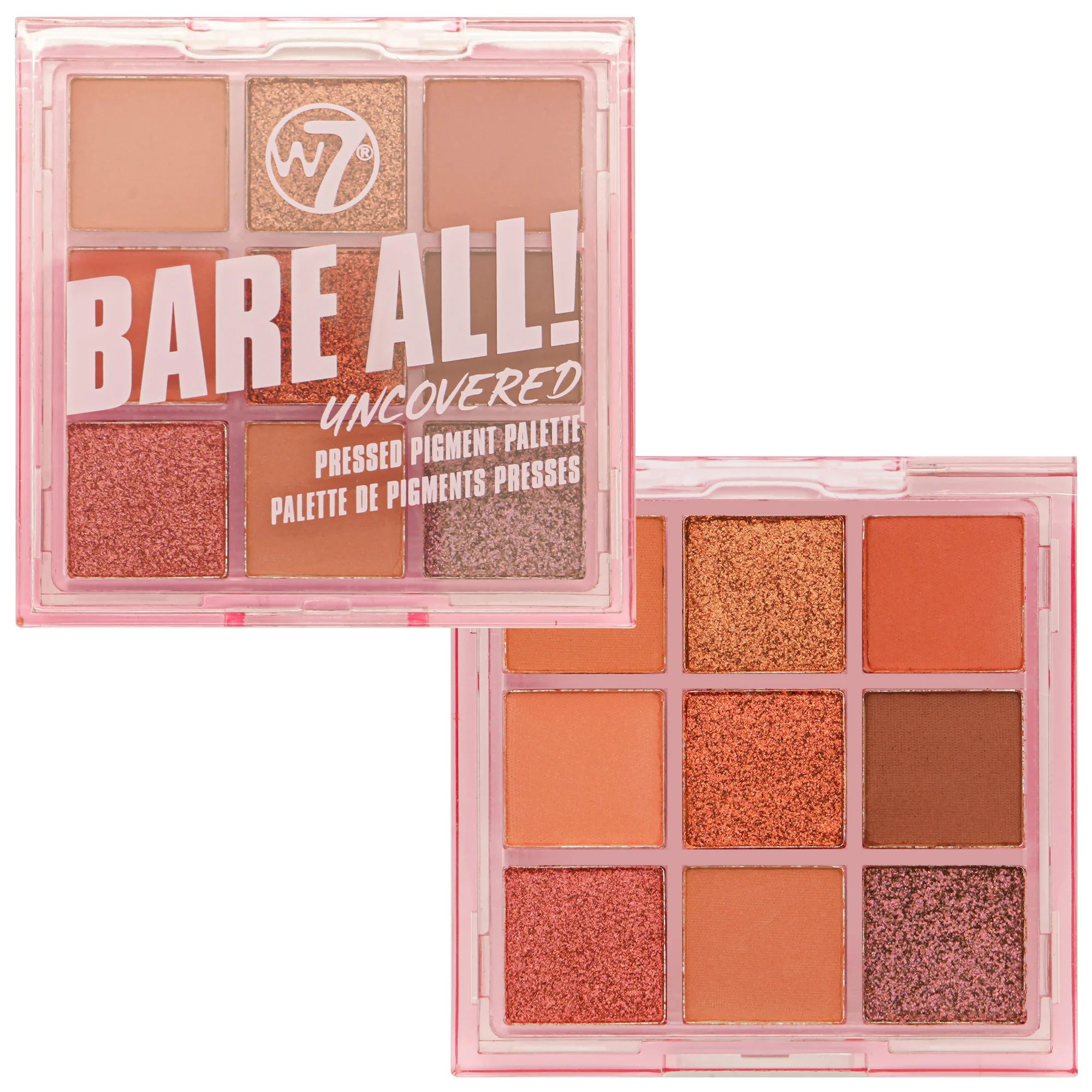 Φωτογραφία προϊόντος: W7 Cosmetics W7 Bare All Pressed Pigment Palette - Uncovered (8,1gr)