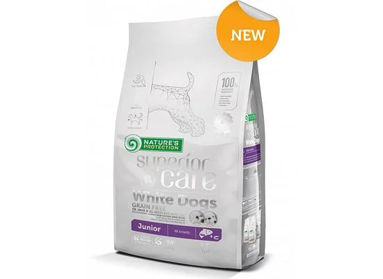 Φωτογραφία προϊόντος: Nature's Protection SUPERIOR CARE WHITE DOGS GRAIN FREE SALMON JUNIOR ALL BREEDS 1.5kgr
