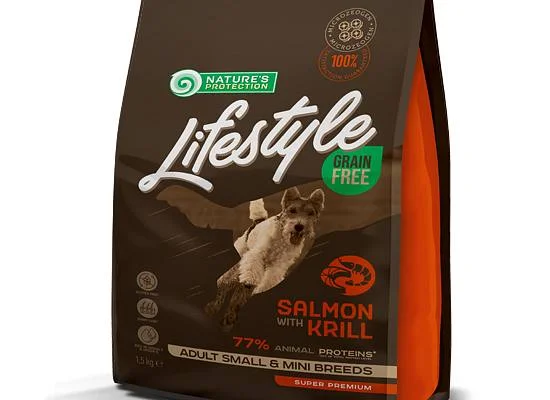 Φωτογραφία προϊόντος: Nature's Protection Lifestyle Grain Free Salmon with Krill - Adult small breeds 1.5kgr