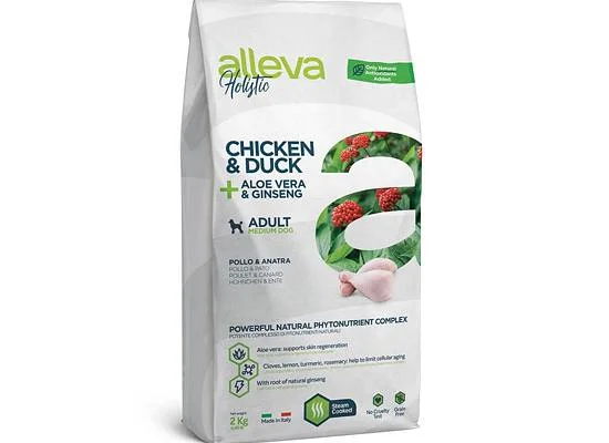 Φωτογραφία προϊόντος: Alleva HOLISTIC CHICKEN & DUCK ADULT MEDIUM DOG ALOE VERA Μεσαίο 12kgr