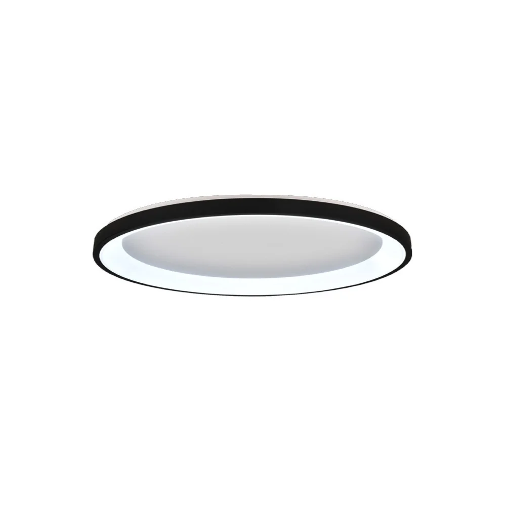 Φωτογραφία προϊόντος: Inlight Πλαφονιέρα οροφής LED 38W 3CCT από μαύρο μέταλλο και ακρυλικό D:80x5cm (42044-A-Black)