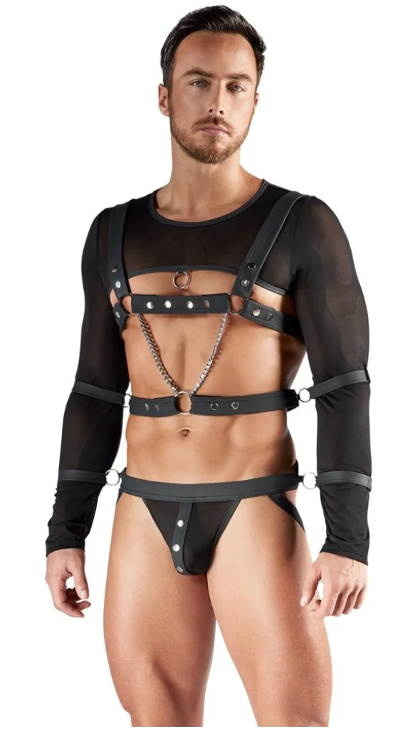 Φωτογραφία προϊόντος: Svenjoyment Bondage Ανδρική Μαύρή Μακρυμάνικη Μπλούζα Harness