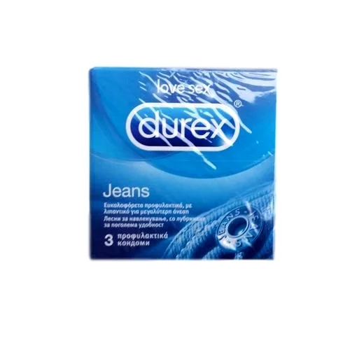 Φωτογραφία προϊόντος: Προφυλακτικά Durex Jeans 3 τμχ - Συσκευασία 12 κουτιών