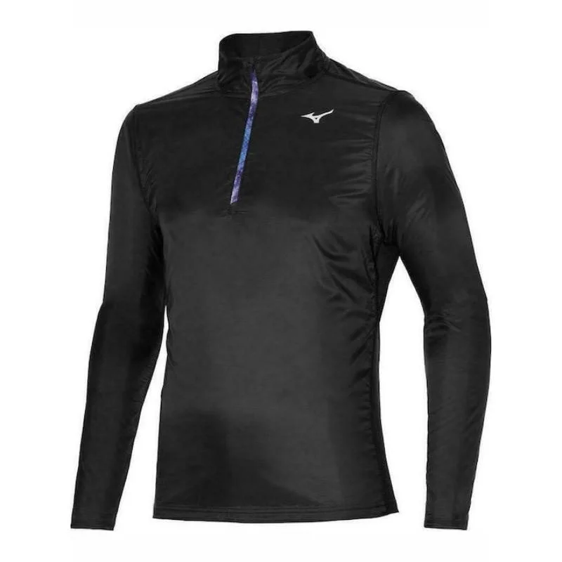 Φωτογραφία προϊόντος: Mizuno Hybrid Ανδρικό Αθλητικό T-shirt Κοντομάνικο με Φερμουάρ Μαύρο (J2GC152509)