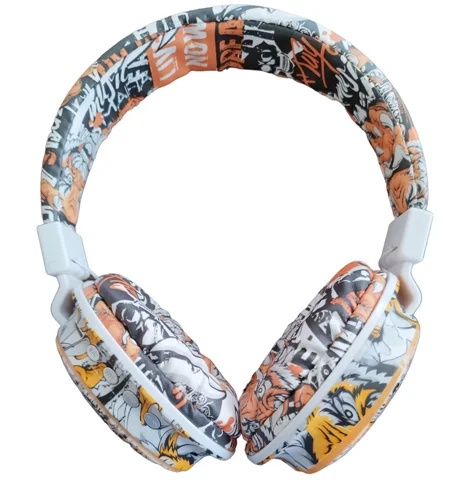 Φωτογραφία προϊόντος: Fashion model-BK 556,Orange Micky-1 Τεμχ.,Ασύρματα ακουστικά με μικρόφωνο,και καλώδιο.Wireless stereo headphone with microphone