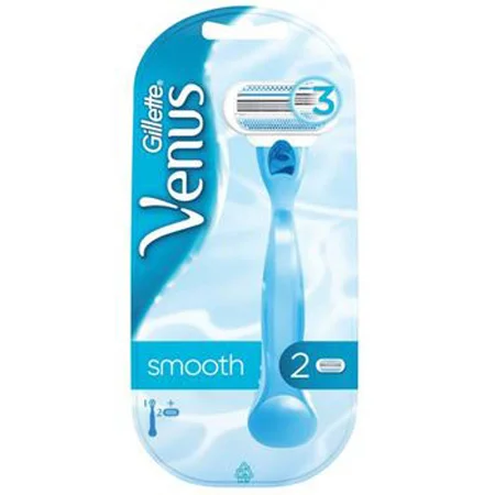 Φωτογραφία προϊόντος: Gillette Venus Smooth Ξυραφάκι Σώματος με 2 Ανταλλακτικές Κεφαλές 3 Λεπίδων και Λιπαντική Ταινία