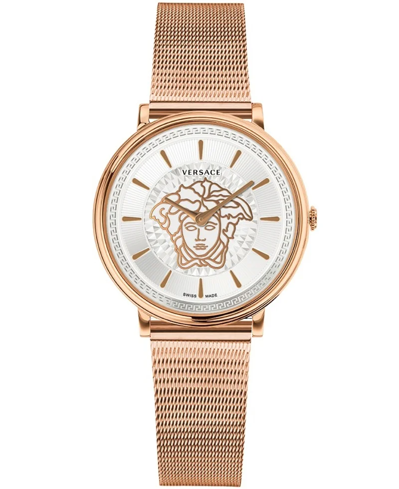 Φωτογραφία προϊόντος: Versace V-Circle Ρολόι Μπαταρίας με Ροζ Χρυσό Μεταλλικό Μπρασελέ VE8103019