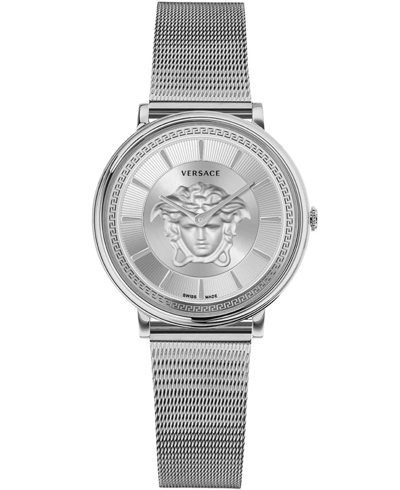 Φωτογραφία προϊόντος: Versace V-Circle Ρολόι Μπαταρίας με Ασημί Μεταλλικό Μπρασελέ VE8103921