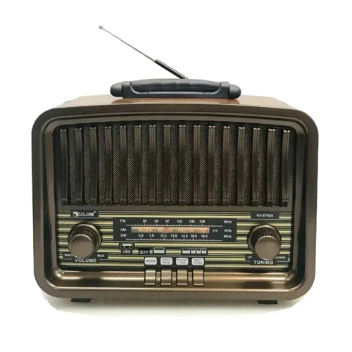 Φωτογραφία προϊόντος: Meier RX929-BT Retro Επιτραπέζιο Ραδιόφωνο Επαναφορτιζόμενο με USB Χρυσό