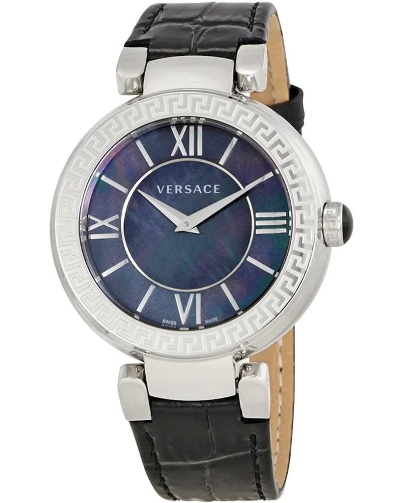 Φωτογραφία προϊόντος: Versace Leda Lady Ρολόι Μπαταρίας με Μαύρο Δερμάτινο Λουράκι VNC180017