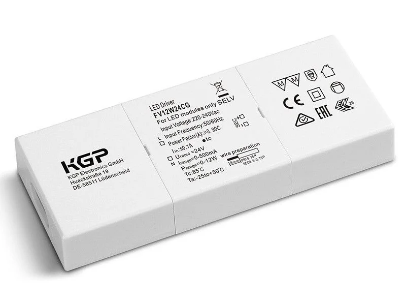 Φωτογραφία προϊόντος: KGP Power Supply FV12W24CG 12W 24V CV - flat housing class 2 - IP20