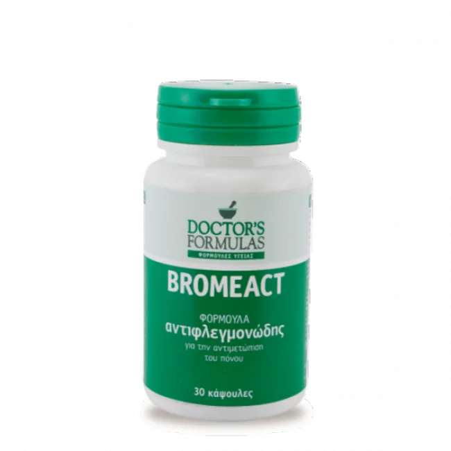 Φωτογραφία προϊόντος: Doctors formulas Doctor's Formulas Bromeact Φόρμουλα Αντιφλεγμονώδης 30 κάψουλες
