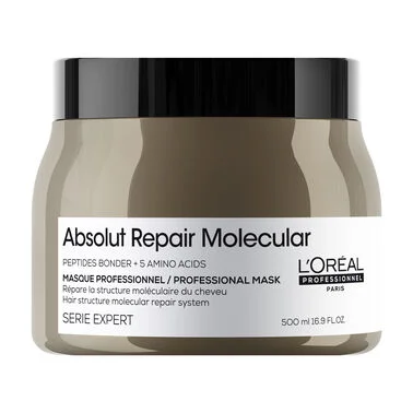 Φωτογραφία προϊόντος: L’Oréal Professionnel Absolut Repair Molecular Professional Μάσκα Επανόρθωσης Για Ταλαιπωρημένα Μαλλιά 500ml