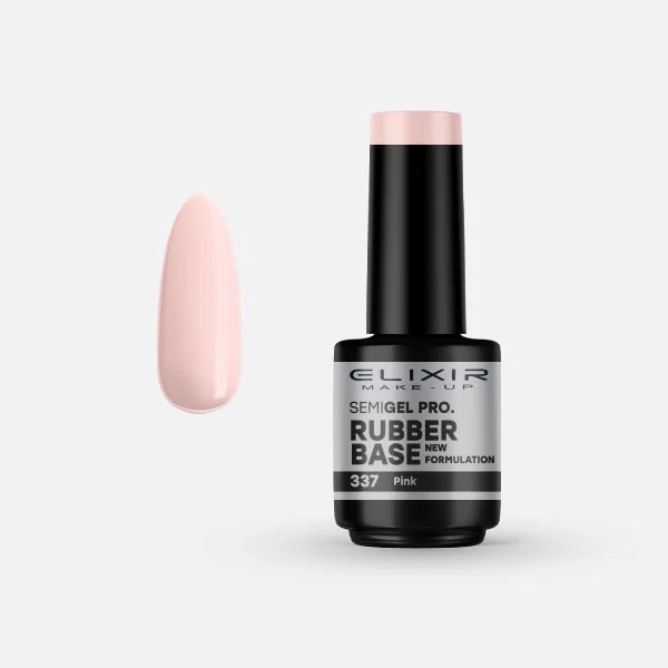 Φωτογραφία προϊόντος: Elixir Makeup Elixir Base Coat Rubber Semigel Pro 337 Pink 15ml