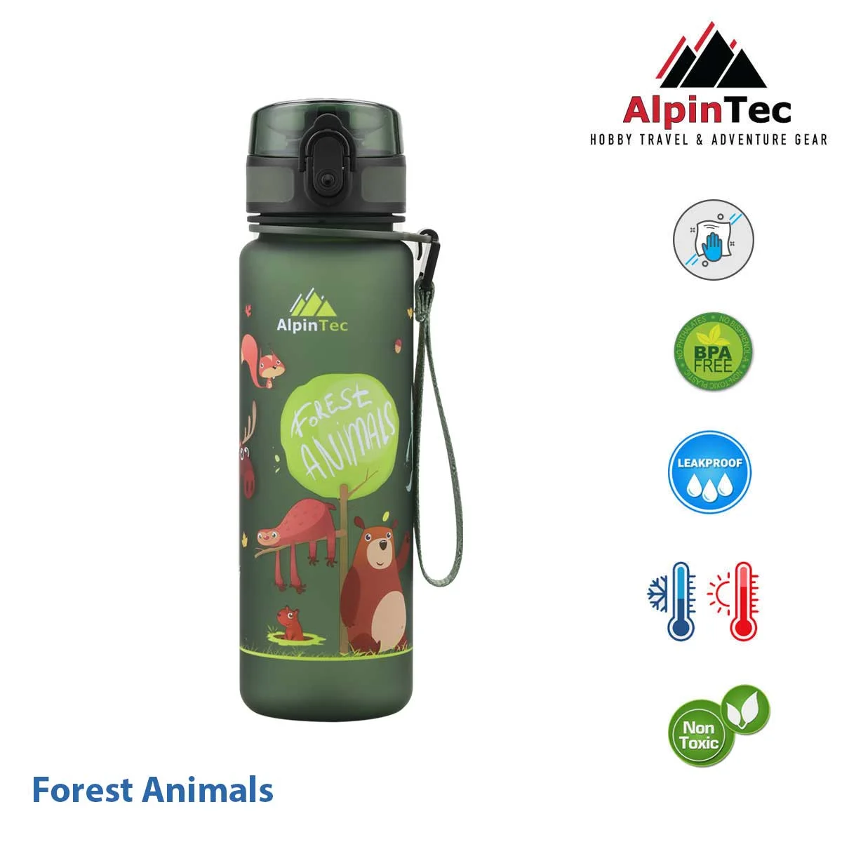 Φωτογραφία προϊόντος: AlpinTec Kids Παγούρι Tritan 500ml Forest Dark Green