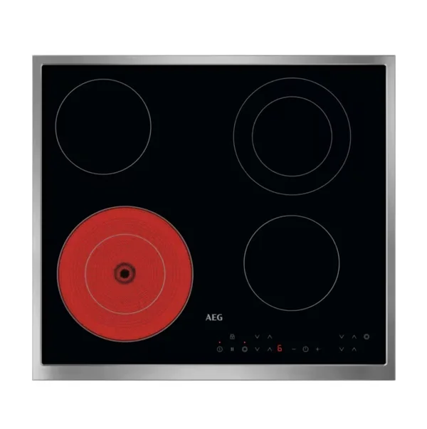 Φωτογραφία προϊόντος: AEG ORN64A02XB Κεραμική Εστία με Πλαίσιο Αυτόνομη Inox 57.6x51.6εκ. (6αρα)