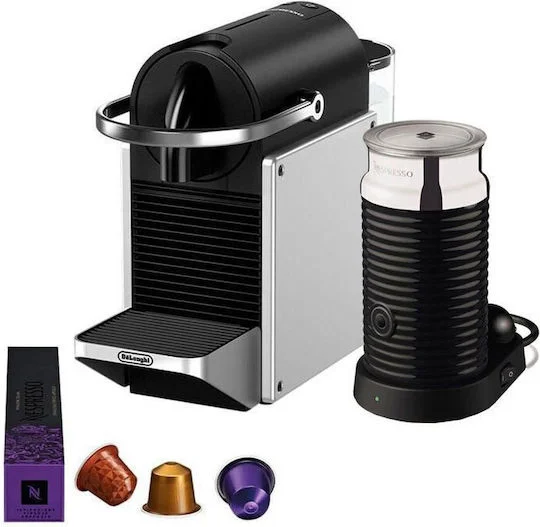 Φωτογραφία προϊόντος: DELONGHI De Longhi Pixie Καφετιέρα για Κάψουλες Nespresso Πίεσης 19bar με Αφρογαλιέρα Silver