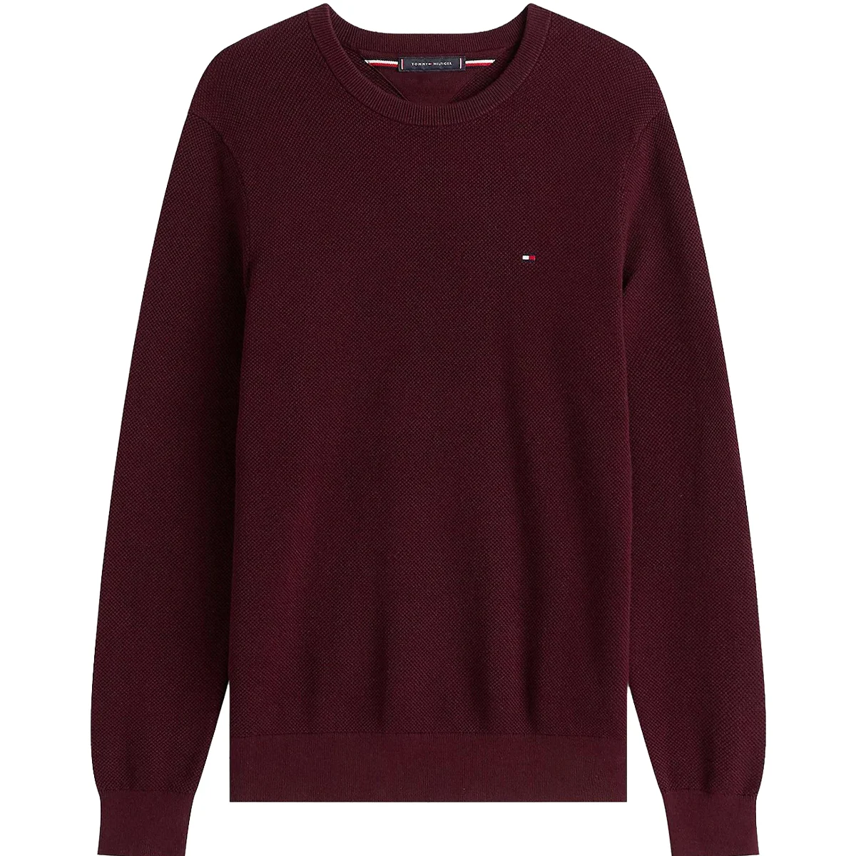 Φωτογραφία προϊόντος: TOMMY HILFIGER - ESSENTIAL STRUCTURE CREW NECK - MW0MW36347-XIH DEEP BURGUNDY Μπορντό