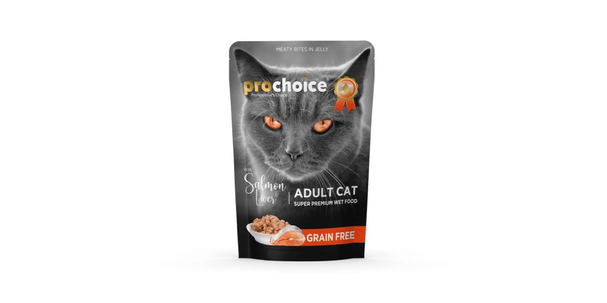Φωτογραφία προϊόντος: Prochoice Cat Grain Free Adult Pouch Σολομό + Συκώτι 85γρ