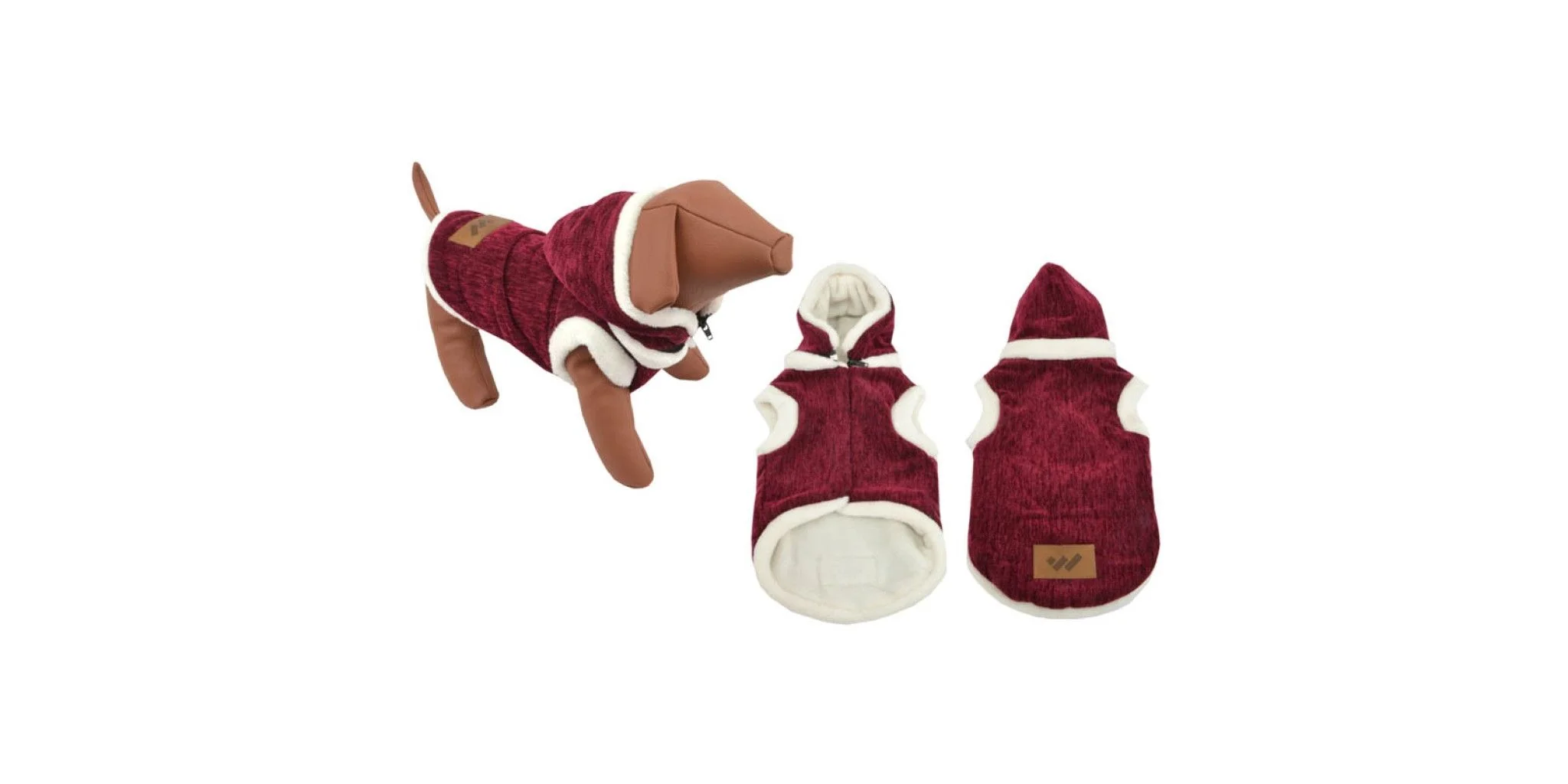Φωτογραφία προϊόντος: WOOFMODA ΜΠΟΥΦΑΝ FLEECE ΜΕ ΚΟΥΚΟΥΛΑ ΜΠΟΡΝΤΟ XXL