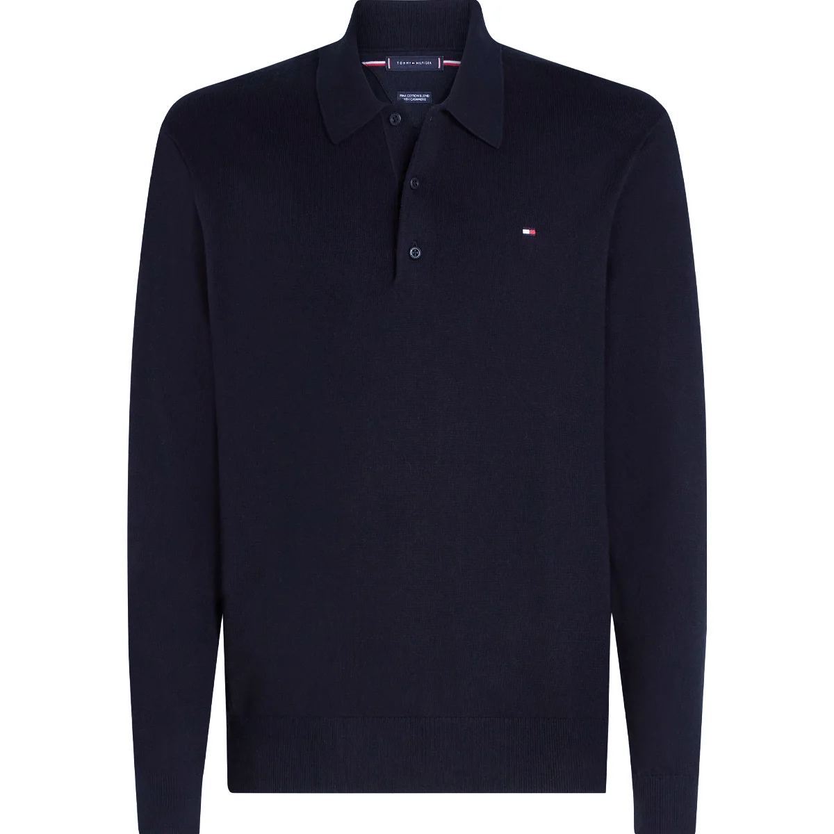 Φωτογραφία προϊόντος: TOMMY HILFIGER - PIMA ORG CTN CASHMERE LS POLO - MW0MW36519-DW5 DESERT SKY Μπλέ σκούρο