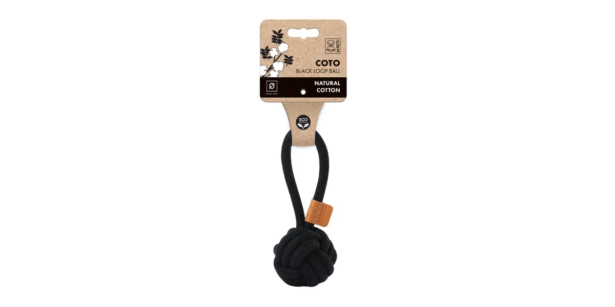 Φωτογραφία προϊόντος: M-PETS Coto Black Loop Ball S Eco Friendly Dog Toy 6.5cm