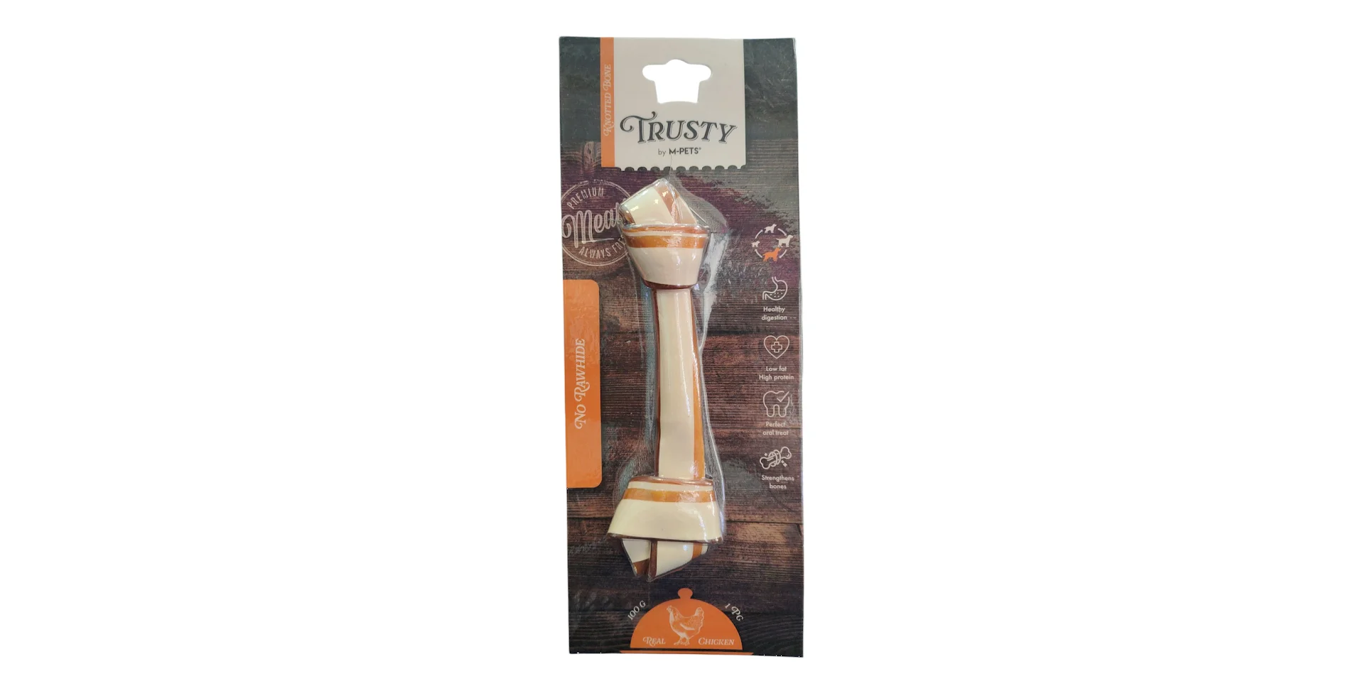 Φωτογραφία προϊόντος: TRUSTY BY M-PETS KNOTTED BONE 100GR 1 PC CHICKEN