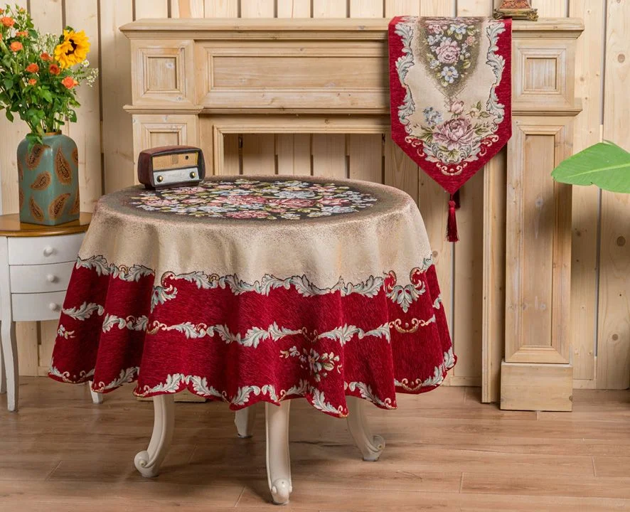 Φωτογραφία προϊόντος: LIOLIOS HOME Στόφα Βελούδινη Ροτόντα 170cm Jacquard Damasco TB2212